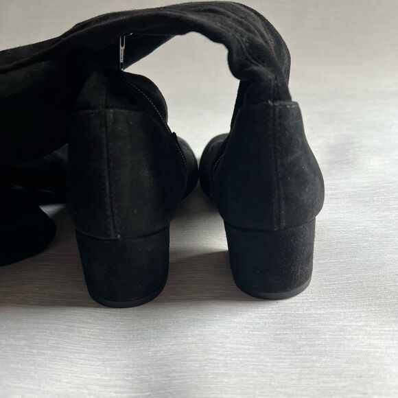 TED BAKER Ayannah Over The Knee Suede Stretch Leather Black Boots US Size 7 New - Picture 11 of 15